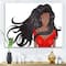 Designart - Portrait of African American Woman XIV - Modern Canvas Wall Art Print